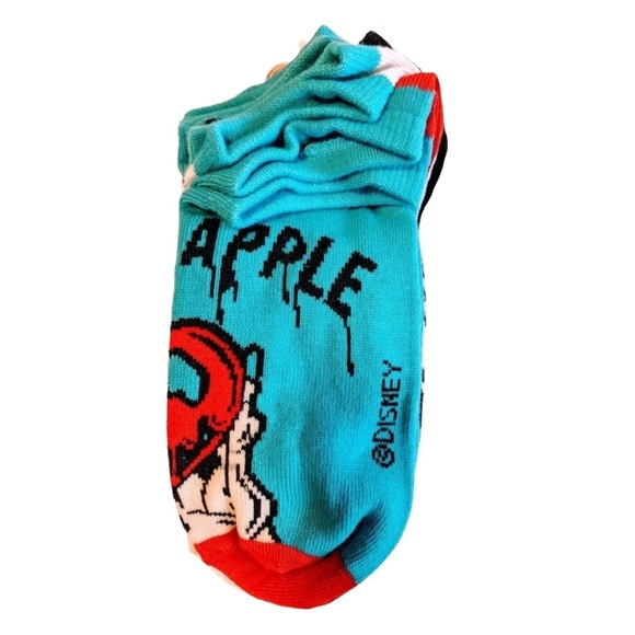 NEW Disney Villains no show Socks 10 Pairs Cruella Deville Malificent  Apples - Picture 3 of 8